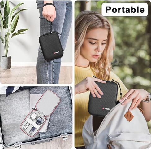 RLSOCO Watch Travel Case Storage Organizer for 2 Watches,Provides Tough Portable Protection,Fits for Casio/Timex/Fossil/Apple/SAMSUNG and More Wristwatches & Smart Watches up to 46 * 50mm in Kuwait