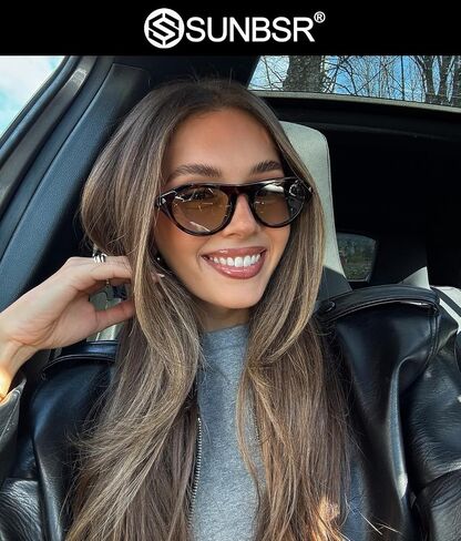 Retro Oval Sunglasses for Women Men 2026 Trendy Cat Eye Sun Glasses 70s Vintage Shades UV Protection in Saudi Arabia