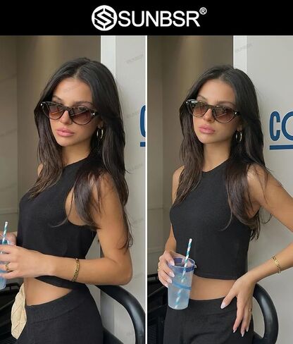 Retro Oval Sunglasses for Women Men 2026 Trendy Cat Eye Sun Glasses 70s Vintage Shades UV Protection in Saudi Arabia