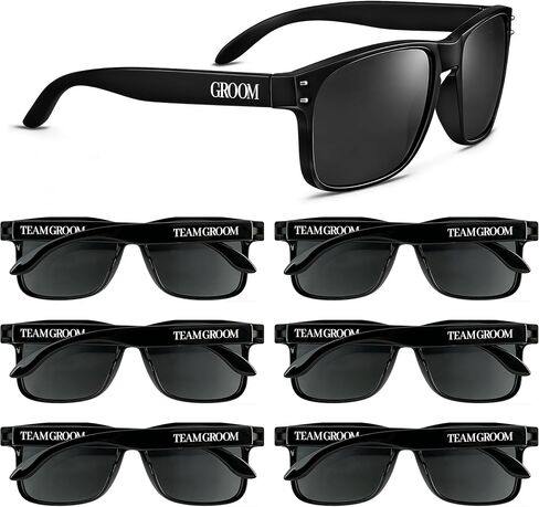 TEAM GROOM Bachelor Party Favors Sunglasses Set of 7, UV Protection Groomsmen Sunglasses Wedding Groomsmen Gift in Kuwait
