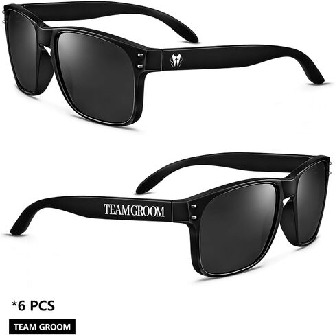 TEAM GROOM Bachelor Party Favors Sunglasses Set of 7, UV Protection Groomsmen Sunglasses Wedding Groomsmen Gift in Kuwait