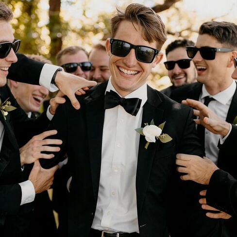 TEAM GROOM Bachelor Party Favors Sunglasses Set of 7, UV Protection Groomsmen Sunglasses Wedding Groomsmen Gift in Kuwait