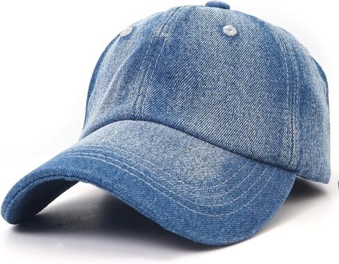 Denim Cowboy Baseball Cap Adjustable Trucker Hat for Men Women Vintage Unstructured Cotton Dad Hat Casual Sports Cap in Saudi Arabia