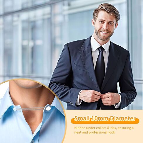 20 Pcs 5 Styles Collar Extenders for Mens Shirts, Elastic Neck Extenders/Button Extender for Dress Shirts, Tie, Suit Accessories Men for 1/2 Size Expansion of Men Dress Shirts in Saudi Arabia