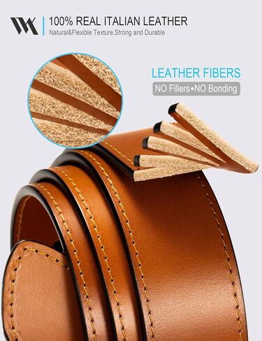 WOLFANT Men's 35mm Dress Casual Belt in Gift Box,100% Italian Full Grain Real Solid Leather in Kuwait