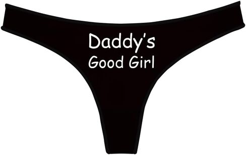 Daddy's Good Girl Thong for Women, Cotton Thongs, Women's Funny Graphic Design Underwear in Saudi Arabia