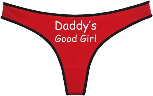 Daddy's Good Girl Thong for Women, Cotton Thongs, Women's Funny Graphic Design Underwear in Saudi Arabia