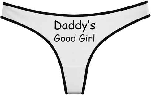 Daddy's Good Girl Thong for Women, Cotton Thongs, Women's Funny Graphic Design Underwear in Saudi Arabia