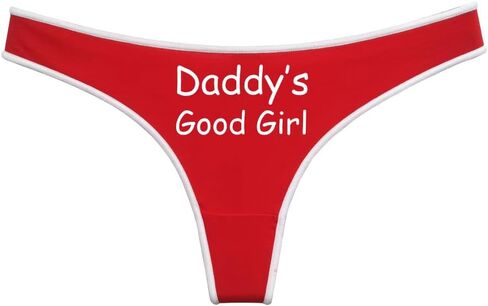 Daddy's Good Girl Thong for Women, Cotton Thongs, Women's Funny Graphic Design Underwear in Saudi Arabia