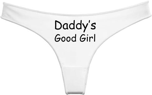 Daddy's Good Girl Thong for Women, Cotton Thongs, Women's Funny Graphic Design Underwear in Saudi Arabia