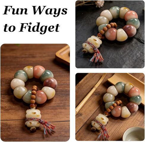 Long tiantian Bodhi Bracelet Fidget Bracelet Natural Bodhi Seed Bracelets Anxiety Relief Items Fidget Protection Healing Stretch Jewelry in Kuwait