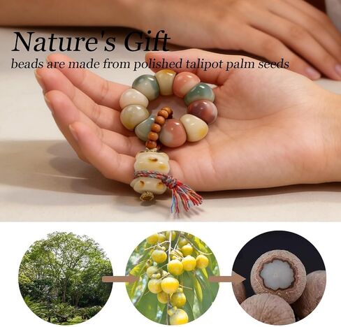 Long tiantian Bodhi Bracelet Fidget Bracelet Natural Bodhi Seed Bracelets Anxiety Relief Items Fidget Protection Healing Stretch Jewelry in Kuwait