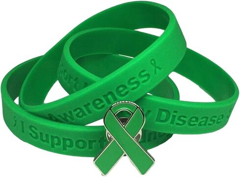 Jeirles Wholesale 1 - I Support Kidney Disease Awareness Bracelet 100% Medical Grade Silicone - Latex and Toxin Free + 1 Enamel Pin in Kuwait