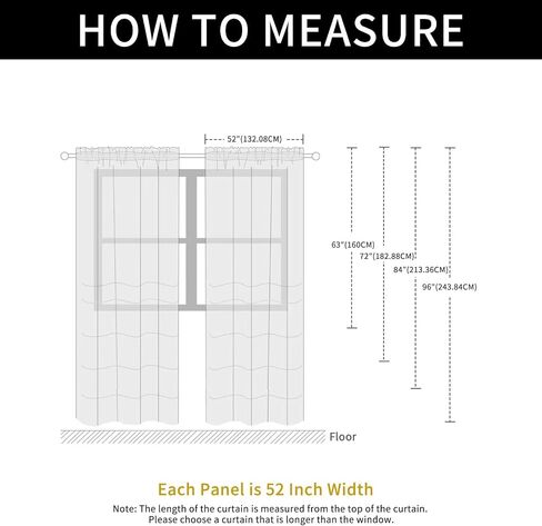 SpaceDresser Boho Curtains 63 Inch Length, Light Filtering Vintage Farmhouse Linen Curtains for Living Room 2 Panels, Rod Pocket Boho Geometric Rustic Drapes with Back Tabs, 52 x 63 inc, Brown in Saudi Arabia