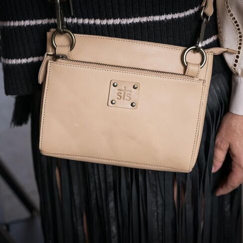STS Ranchwear Women's Basic Bliss Buckskin Lily Crossbody - Genuine Leather Crossbody Handbag w/Zip Closure & Built-In Wallet in Saudi Arabia