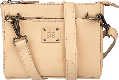 STS Ranchwear Women's Basic Bliss Buckskin Lily Crossbody - Genuine Leather Crossbody Handbag w/Zip Closure & Built-In Wallet in Saudi Arabia