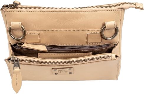 STS Ranchwear Women's Basic Bliss Buckskin Lily Crossbody - Genuine Leather Crossbody Handbag w/Zip Closure & Built-In Wallet in Saudi Arabia