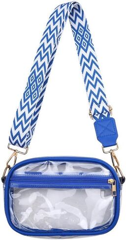Hiflyer Clear Stadium Bag, Crossbody Purse for Concerts and Events, PVC, Adjustable Strap, Stadium Approved, 9.8x2.8x5.7 Inch | Stadium Approved in Saudi Arabia