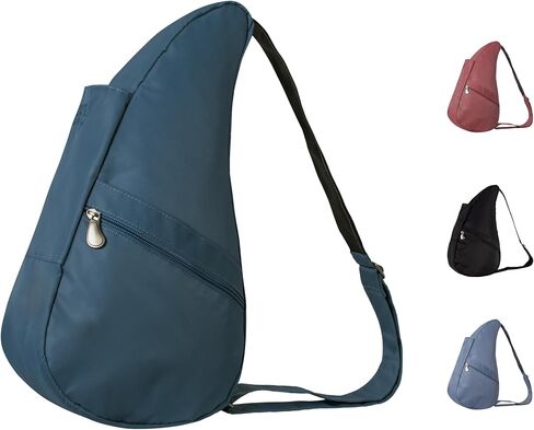 AmeriBag 17" Recycled Nylon Healthy Back Bag Ergonomic Crossbody Sling for Everyday Use, Travel & Walking Comfort (Peacock) in Saudi Arabia