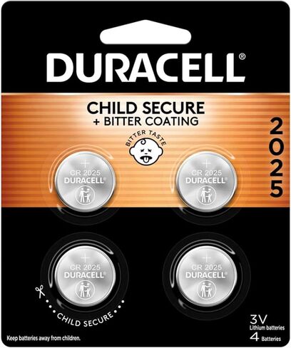 DURACELL® 2025 3V Lithium Coin Batteries, Pack of 4 in Kuwait