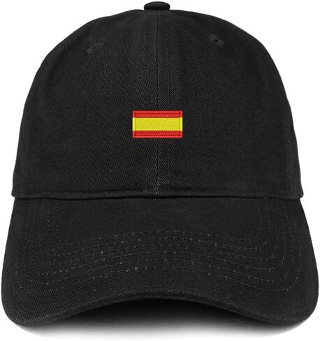 Trendy Apparel Shop Spain Flag Small Embroidered Unstructured Cotton Dad Hat in Kuwait