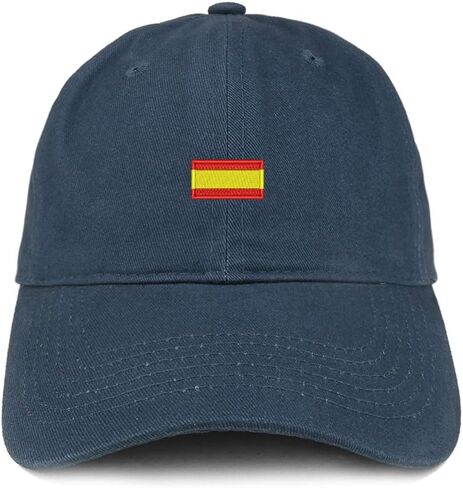 Trendy Apparel Shop Spain Flag Small Embroidered Unstructured Cotton Dad Hat in Kuwait