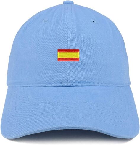 Trendy Apparel Shop Spain Flag Small Embroidered Unstructured Cotton Dad Hat in Kuwait