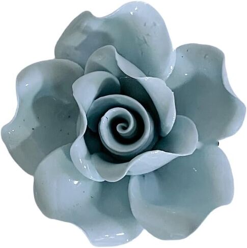 AMERRY Rose, 2.76",Light blue, Handcrafted Ceramic Flowers Wall Art Décor, Vintage-Inspired Ceramic Bouquets,Whimsical Wall Ceramics,Elegant Blooms,Handmade Plant in Saudi Arabia