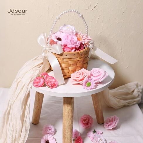 150 Pcs Mini Silk Flower Heads Pink Artificial Flowers Bulk Fabric Flowers for Craft and DIY Wedding Bouquets Garland Album Cake and Home Decorations 2-7CM in Saudi Arabia