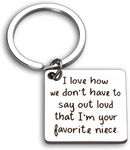 Aunt Uncle Gifts Keychain from Niece Birthday Christmas Gifts for Aunts Uncles I Love How We Don't Have To Say Out Loud That I'm Your Favorite Niece Keychains Gift for Uncle Auntie in Saudi Arabia