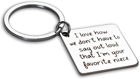 Aunt Uncle Gifts Keychain from Niece Birthday Christmas Gifts for Aunts Uncles I Love How We Don't Have To Say Out Loud That I'm Your Favorite Niece Keychains Gift for Uncle Auntie in Saudi Arabia