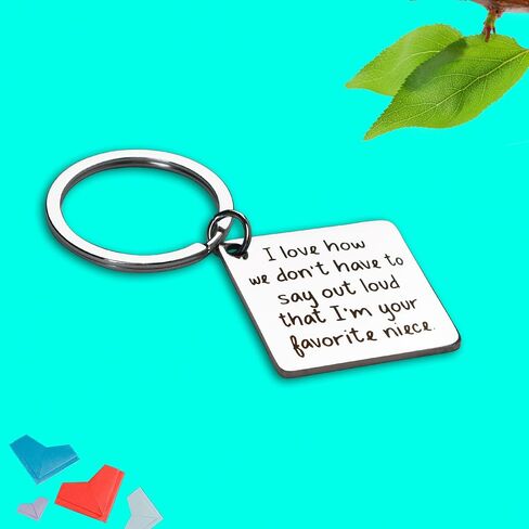 Aunt Uncle Gifts Keychain from Niece Birthday Christmas Gifts for Aunts Uncles I Love How We Don't Have To Say Out Loud That I'm Your Favorite Niece Keychains Gift for Uncle Auntie in Saudi Arabia