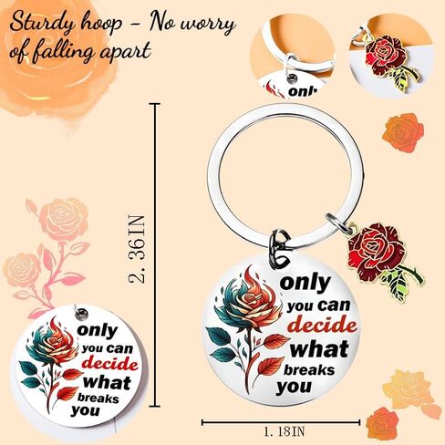 Roses Acotar Merch Inspirational Gifts for Women Book Lovers Bookworms, Nerds, Readers, Book Merch Gifts Rose Keychain Wicked Stuff Only You Can Decide What Breaks You Keychain Fantasy Decor in Saudi Arabia