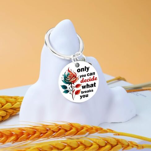 Roses Acotar Merch Inspirational Gifts for Women Book Lovers Bookworms, Nerds, Readers, Book Merch Gifts Rose Keychain Wicked Stuff Only You Can Decide What Breaks You Keychain Fantasy Decor in Saudi Arabia