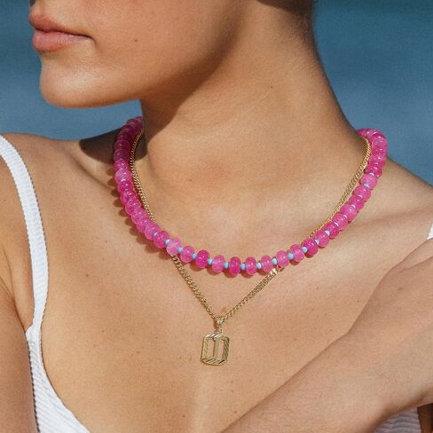KELORIS PATH Beaded Necklaces, K Beaded Letter Necklace in Kuwait