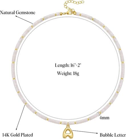 KELORIS PATH Beaded Necklaces, K Beaded Letter Necklace in Kuwait