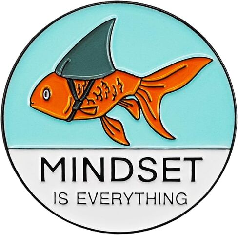 Enamel Pin,Emotion Support Lapel Pin,Goldfish Shark Brooch,Mental Health Badge,DIY Decor Pin Collection,Gift for Teens Friends Students Test,Denim Jacket Canvas Bag Shirt Jeans Accessory in Saudi Arabia