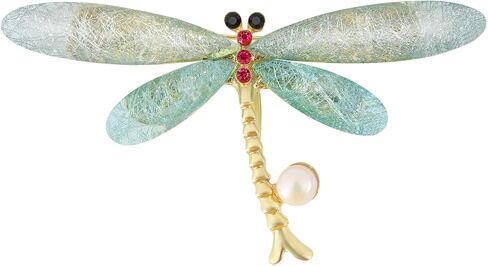 2.8 Inches Created Crystal Rhinestone Dragon Fly Brooches and Pins for Clothes | Elegant Design Brooch Pins for Women Fashion | Charming Brooch Lapel Pin Dragonfly Jewelry Accessories for Women (Blue) in Kuwait