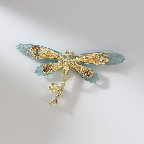 2.8 Inches Created Crystal Rhinestone Dragon Fly Brooches and Pins for Clothes | Elegant Design Brooch Pins for Women Fashion | Charming Brooch Lapel Pin Dragonfly Jewelry Accessories for Women (Blue) in Kuwait