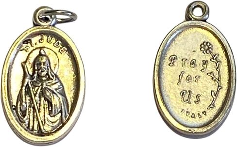 Safety Pin Brooch with Miraculous Medal St. Jude Medal and Four Way Cross – Catholic Religious Pin in Saudi Arabia
