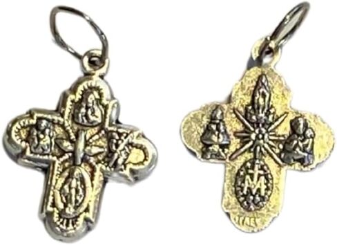 Safety Pin Brooch with Miraculous Medal St. Jude Medal and Four Way Cross – Catholic Religious Pin in Saudi Arabia