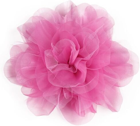 Exaggerated Big Rose Flower Satin Mesh Fabric Brooches for Women Elegant Extra Large Organza Floral Lapel Pins Wedding Party Banquet Dresses Suit Clothes Accessories Jewelry 10.6in in Kuwait