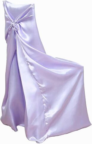 BalsaCircle 10 pcs White Universal Satin Chair Covers Slipcovers for Wedding Party Ceremony Reception Decorations in Saudi Arabia