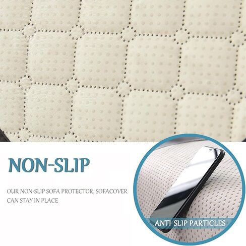3 or 4 or 5 Pieces Sofa Headrest Cover for Recliner Chair with Storage Pockets Non Slip Armrest Cover Fuzzy Couch Cover Washable Furniture Protector(B6,3 seat 5pieces) in Kuwait