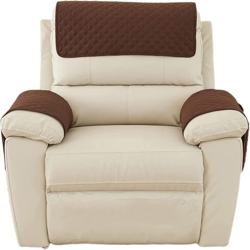 3 or 4 or 5 Pieces Sofa Headrest Cover for Recliner Chair with Storage Pockets Non Slip Armrest Cover Fuzzy Couch Cover Washable Furniture Protector(B6,3 seat 5pieces) in Kuwait