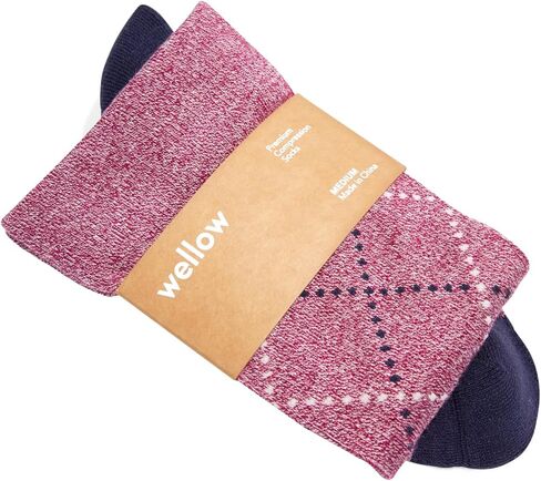 Wellow Knee High Compression Socks for Men & Women - Made with Viscose from Bamboo, Swelling & Pregnancy Support in Saudi Arabia