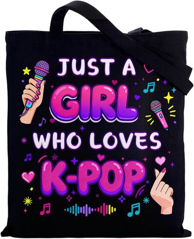 حقيبة حمل هدية K-Pop لمحبي Kpop هدايا Kpop للفتيات الدراما الكورية الموسيقى قماش حمل حقيبة هدية لمحبي K-Pop Kpop Merch Stuff حقائب Kpop المفضلة للحفلات الكورية Pop Stuff K Drama هدايا لمحبي K-Pop in Kuwait