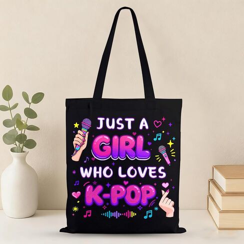 حقيبة حمل هدية K-Pop لمحبي Kpop هدايا Kpop للفتيات الدراما الكورية الموسيقى قماش حمل حقيبة هدية لمحبي K-Pop Kpop Merch Stuff حقائب Kpop المفضلة للحفلات الكورية Pop Stuff K Drama هدايا لمحبي K-Pop in Kuwait