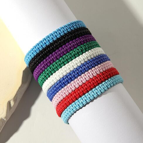 Caiyao Multicolor Handmade Braid String Bracelets for Women Men Buddhist Tibetan Woven Rope Bracelets Good Luck Amulet Protaction Bracelet Jewelry in Kuwait
