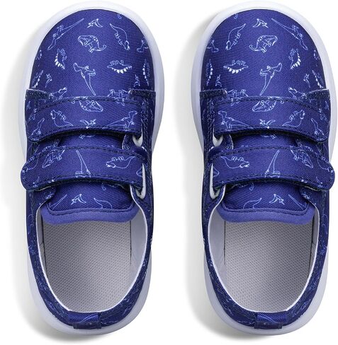 Toddler Boys Girls Shoes Printed Canvas Sneakers Kids Walking Shoes with Hook and Loop-1162 in Saudi Arabia
